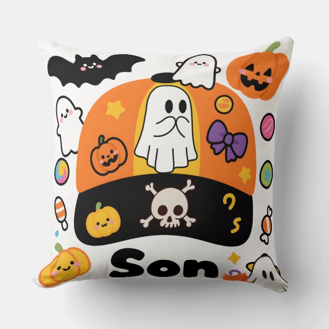 Coussin Cojín Decorativo de Halloween para Niño (Recto)