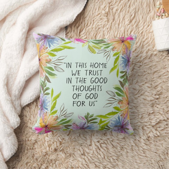 Coussin Cojín diseñado en acuarelas en esta casa (Couverture)