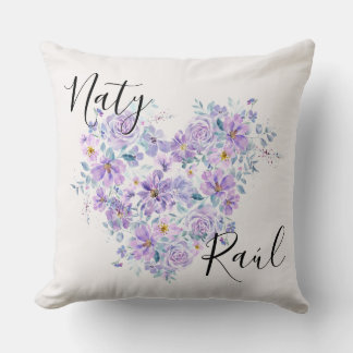 Coussin Cojines Personalizados para Parejas en Tonos Lila