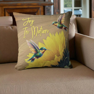 Coussin Colibri Art & Tournesol Photographie Mix