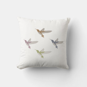 Coussin Colibri coloré