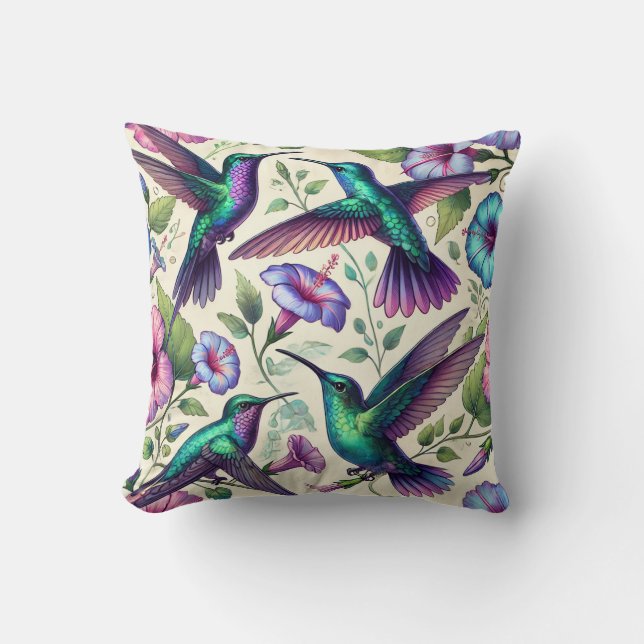 Coussin Colibri Motif Cushion (Recto)