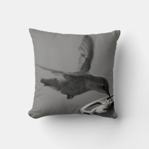 Coussin Colibri noir et blanc 3 ou 3