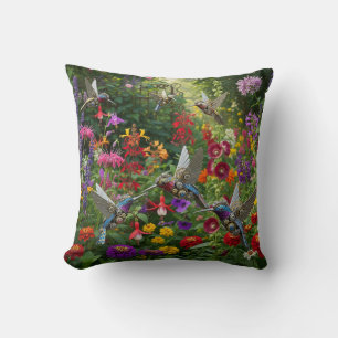 Coussin Colibris Steampunk