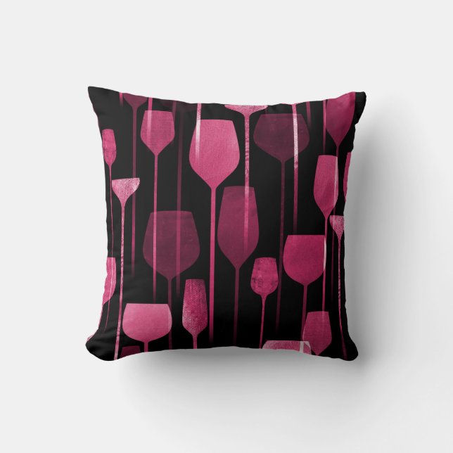Coussin Collage Art : Motif de boisson de fête. (Recto)
