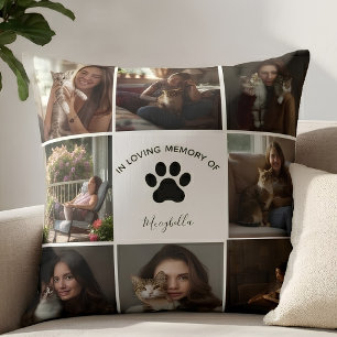 Coussin Collage de compagnie personnalisé En souvenir affe