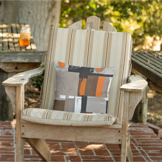 Coussin Collage de coups de pinceau (Chaise)