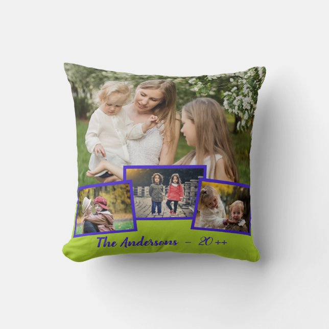 Coussin Collage de photos de famille Extraordinaire (Recto)