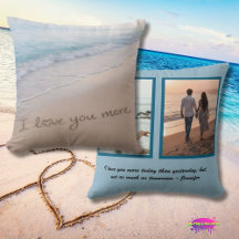 Collage de photos de plage côtière « Je t'aime plu