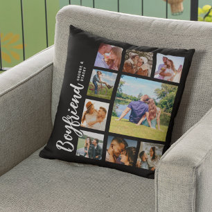 Coussin Collage de photos personnalisé pour petit ami