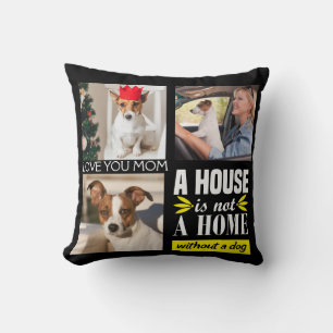 Coussin Collage photo avec trois photos et citation de chi