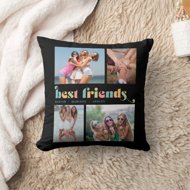 Coussin Collage photo Best Friends Retro 4 (Couverture)