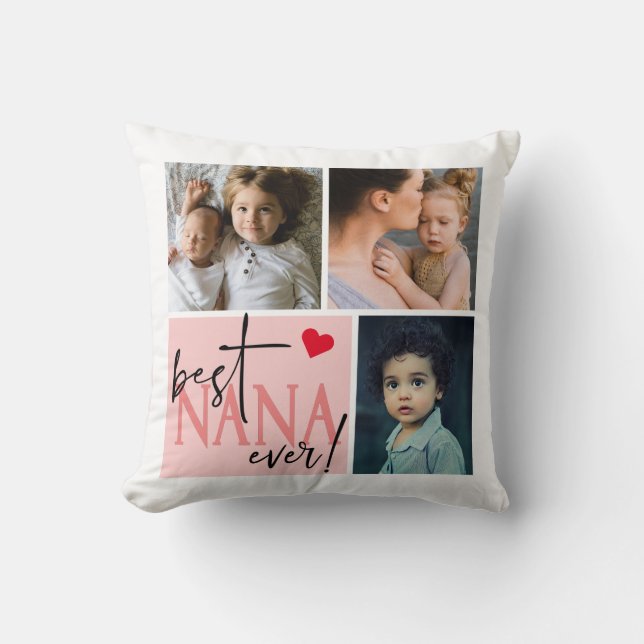 Coussin Collage photo Best Nana Ever (Recto)