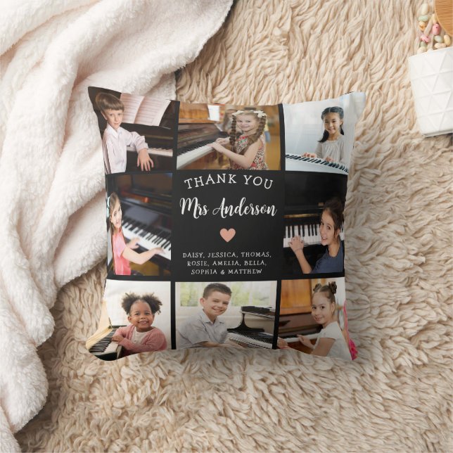 Coussin Collage photo cadeau de l'enseignant de musique Co (Couverture)