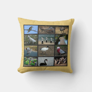 Coussin Collage photo d'oiseaux australiens
