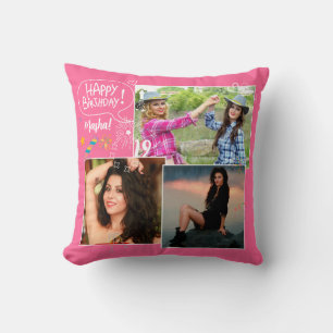 Coussin Collage photo d'un ami sur mesure