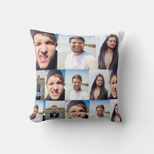 Coussin Collage photo Mettez votre visage sur un (Recto)