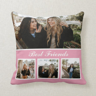 Coussin Collage photo moderne Besties BFF