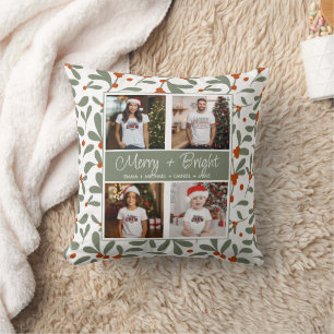 Coussin Collage photo Noël 4 customisé