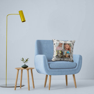 Coussin Collage photo personnalisé pour bébé 4