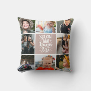 Coussin Collage photo personnalisé Rockin that Nana Life M