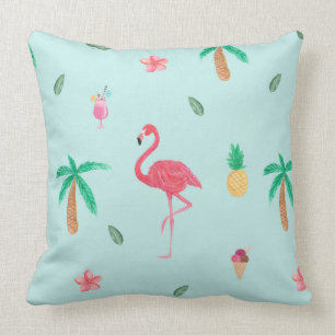Coussin Collection bleue de chambre à coucher de Flamant
