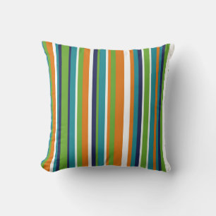 Coussin Collection de feuilles de Monstera à rayures color