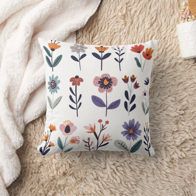 Coussin Collection de fleurs vectorielles (Couverture)