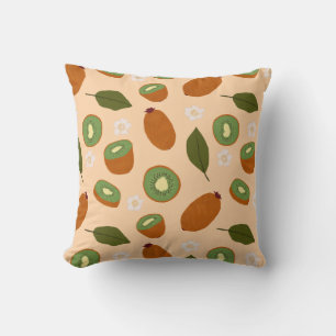 Coussin Collection de Motifs de paniers de fruits - Kiwi