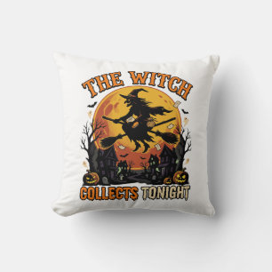 Coussin Collection de sorcière d'Halloween Humour