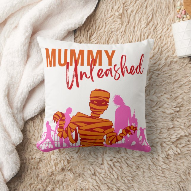 Coussin Collection de timbres d'Halloween "Mummy Unleashed (Couverture)