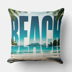 Coussin Collection graphique éditorial de luxe côtier de p