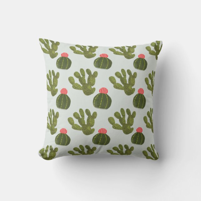 Coussin Collection Llamarama | Motif Cactus mignon (Recto)