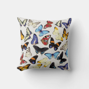 Coussin Collection réaliste de papillons vintages.