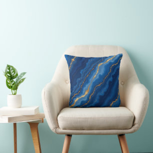 Coussin Collection tendance Royal Blue Gold Marble Collect