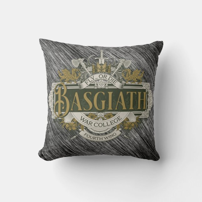 Coussin Collège de guerre de Basgiath Quatrième Escadre (Recto)