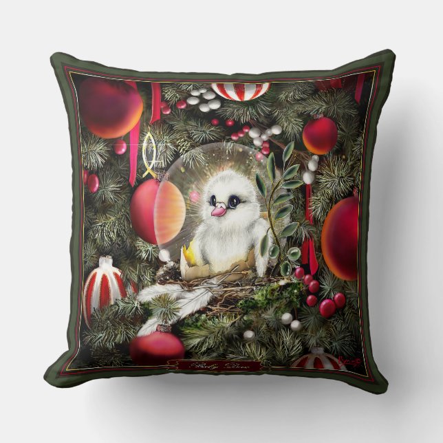 Coussin Colombe bébé (Recto)