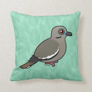 Coussin colombe Blanc-à ailes
