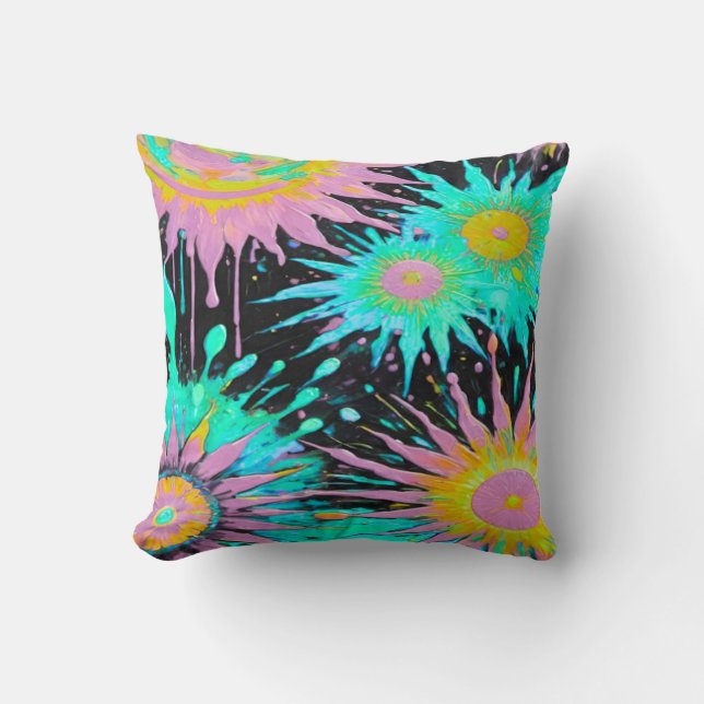 Coussin Color Splash Abstract Art (Recto)