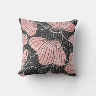 Coussin Coloré abstrait, motif artistique transparent.
