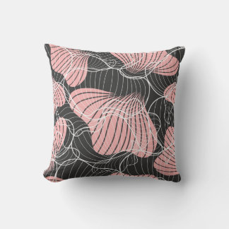 Coussin Coloré abstrait, motif artistique transparent.