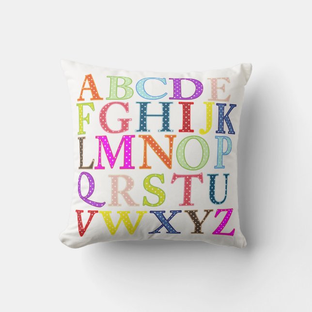 Coussin coloré d'alphabet (Recto)