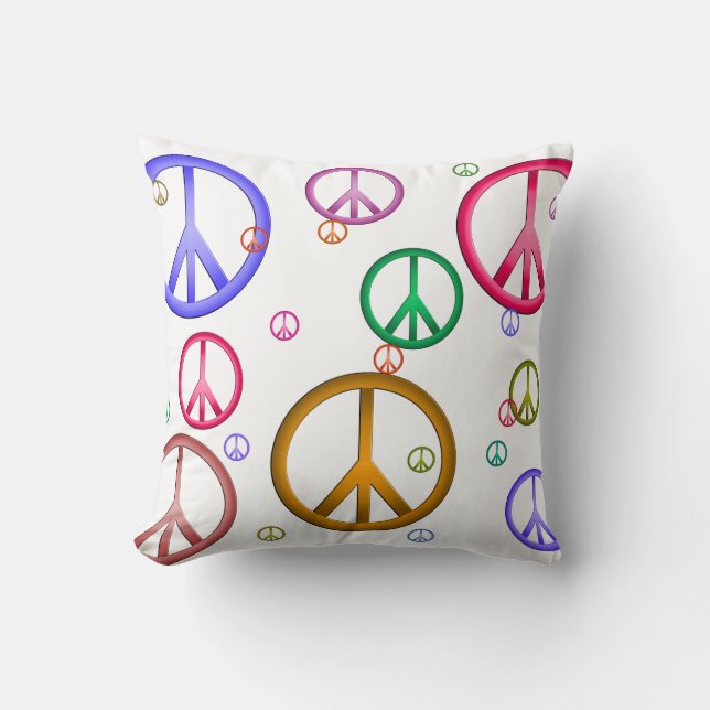 Coussin coloré de signes de paix (Recto)