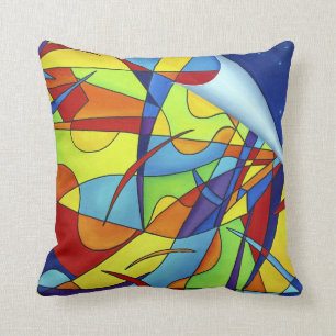 Coussin coloré et abstrait