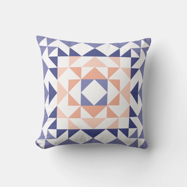 Coussin Coloré moderne bloc de courtepointe géométrique vi (Recto)
