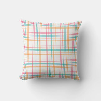 Coussin Coloré Pastel Plaid