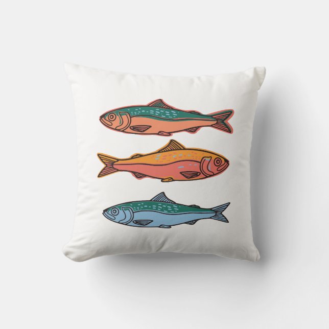 Coussin Colorful fish (Recto)