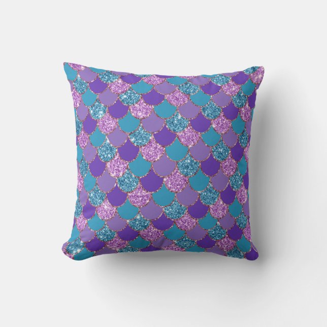 Coussin Colorful mermaid scales pattern (Recto)