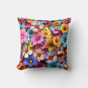 Coussin Colorful Pretty Flowers Motif-20240