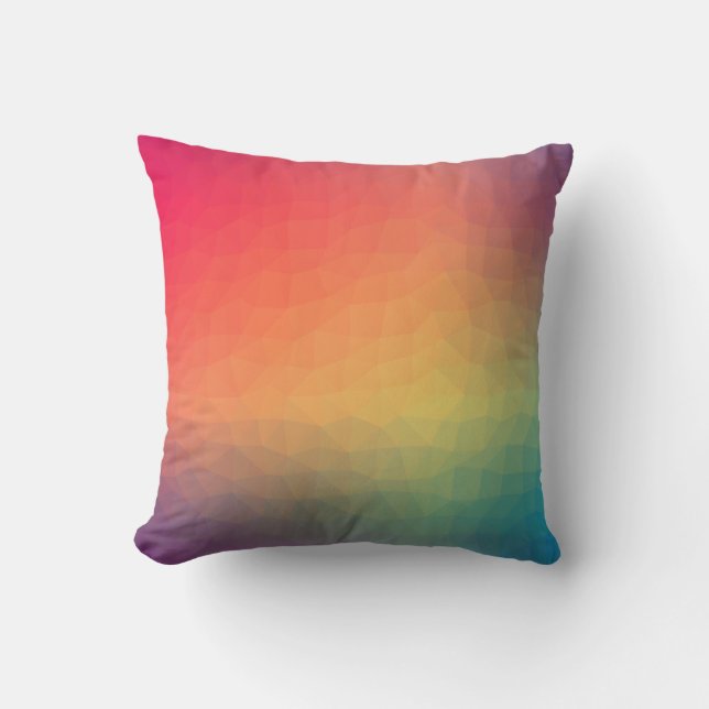 Coussin Colorful rainbow gradient geometric (Recto)
